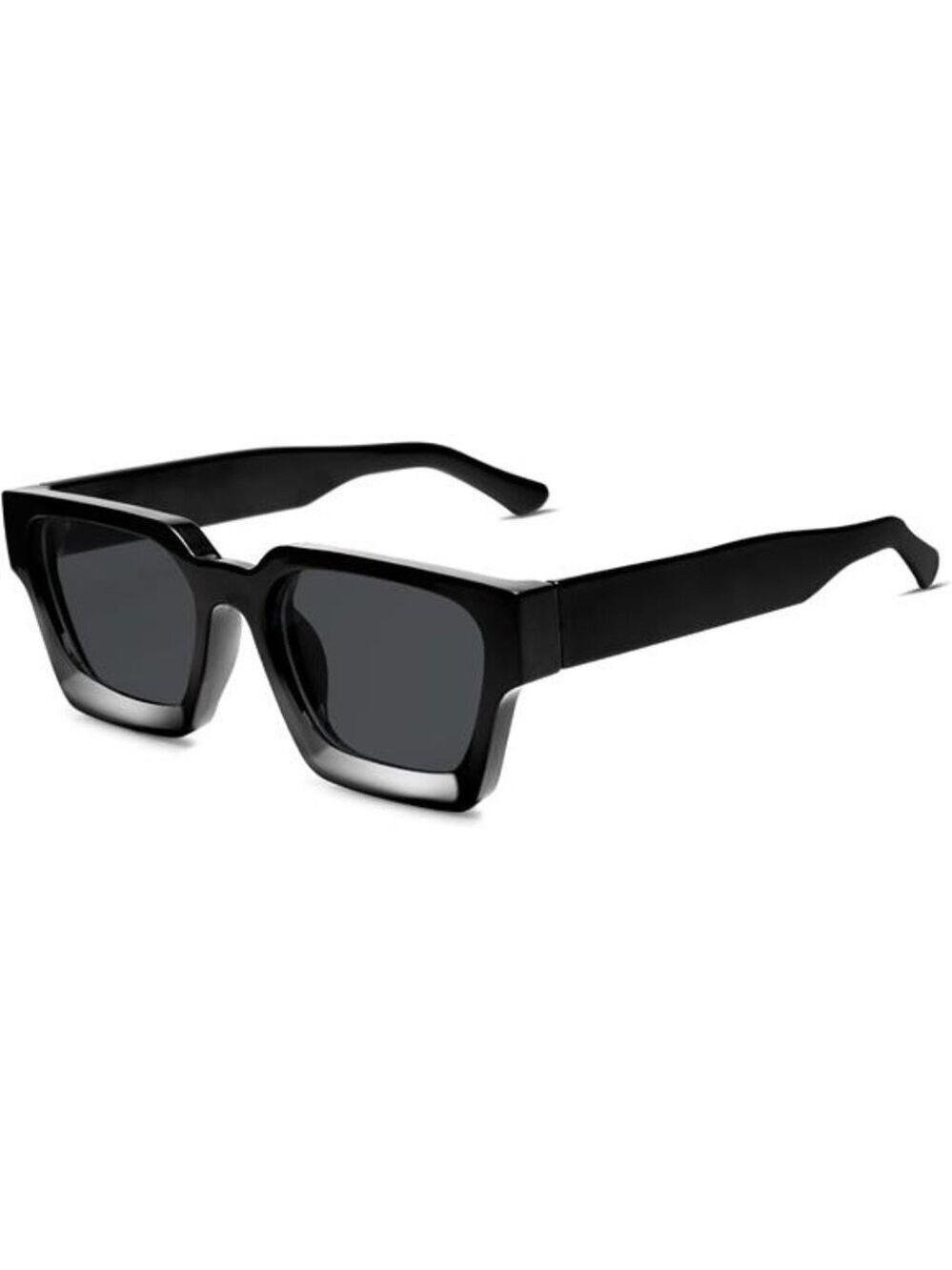 Square Sunglasses Men Women Retro Chunky Thick Rectangle UV400 Fashion Shades